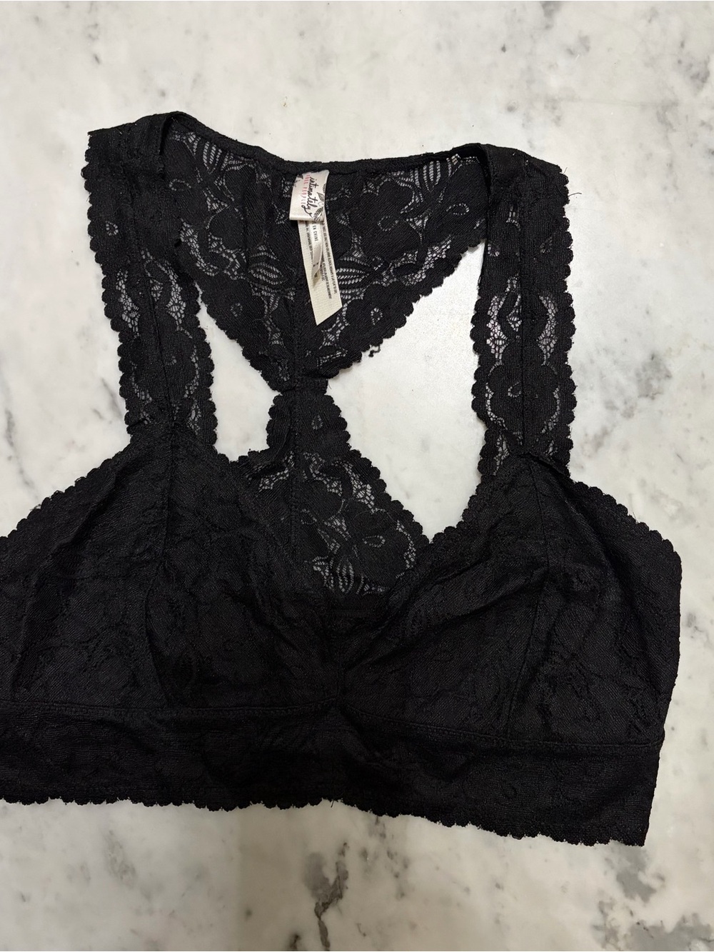 Free People Black Lace Racerback Bralette - Picture 2 of 4